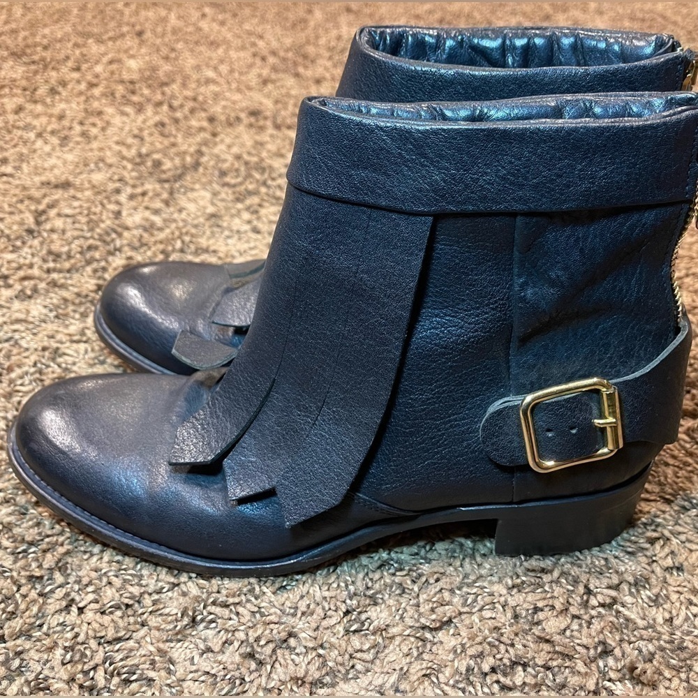 Rupert sanderson Vrony Black Leather Ankle Bootie Sz 37 EU or 7 US